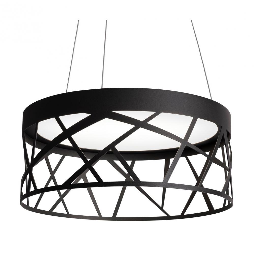 Boon Pendant - Black Finish - White Acrylic Shade