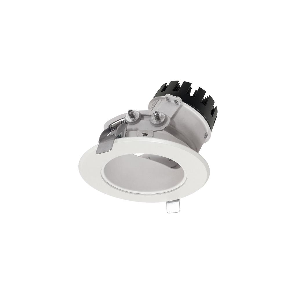 4&#34; Sapphire III Round Adjustable Reflector, 900lm, 4000K, Narrow Flood Optic, Matte Powder White