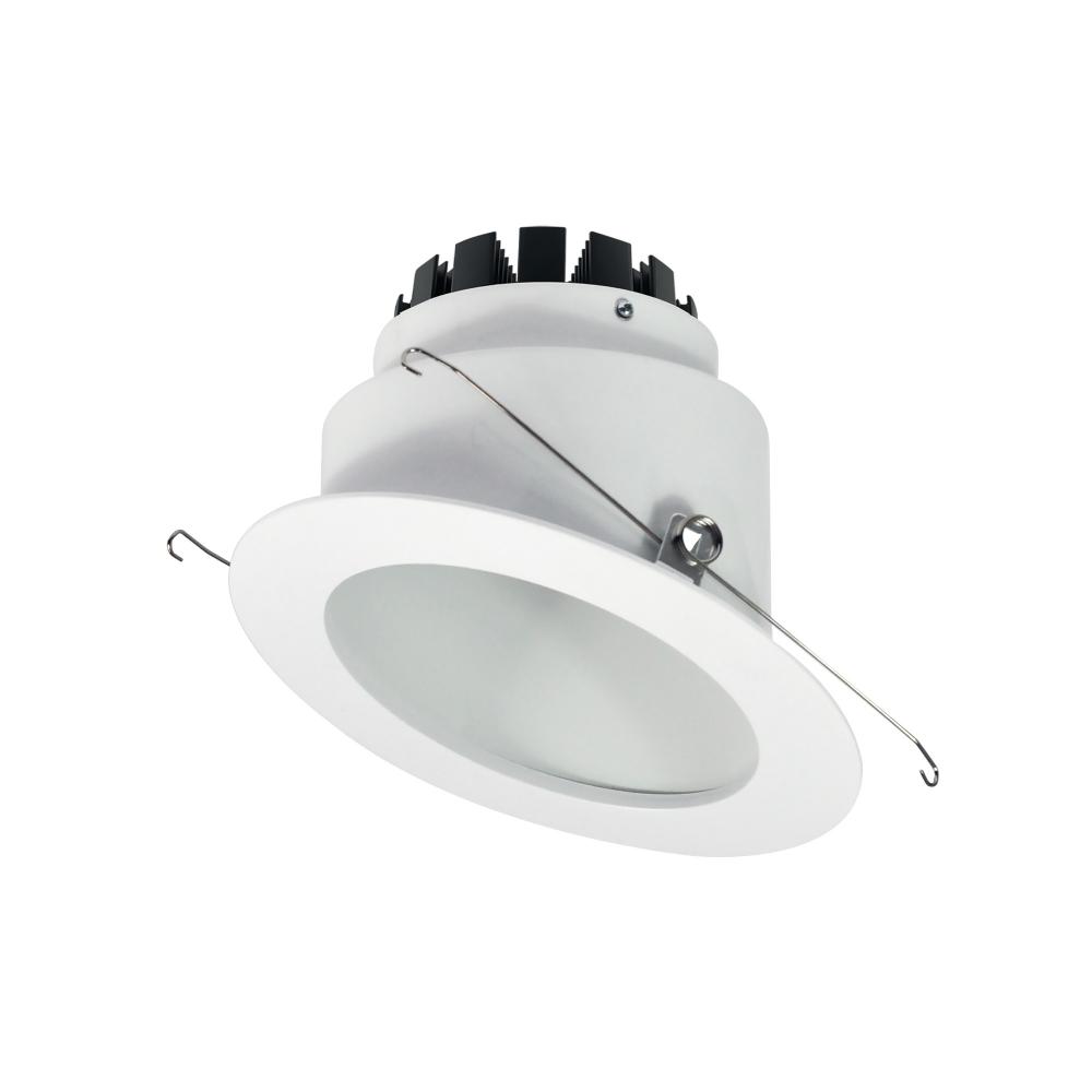 6&#34; Marquise III Round Slope Reflector, 900lm, 2700K, Flood Optic, White Reflector/White Flange