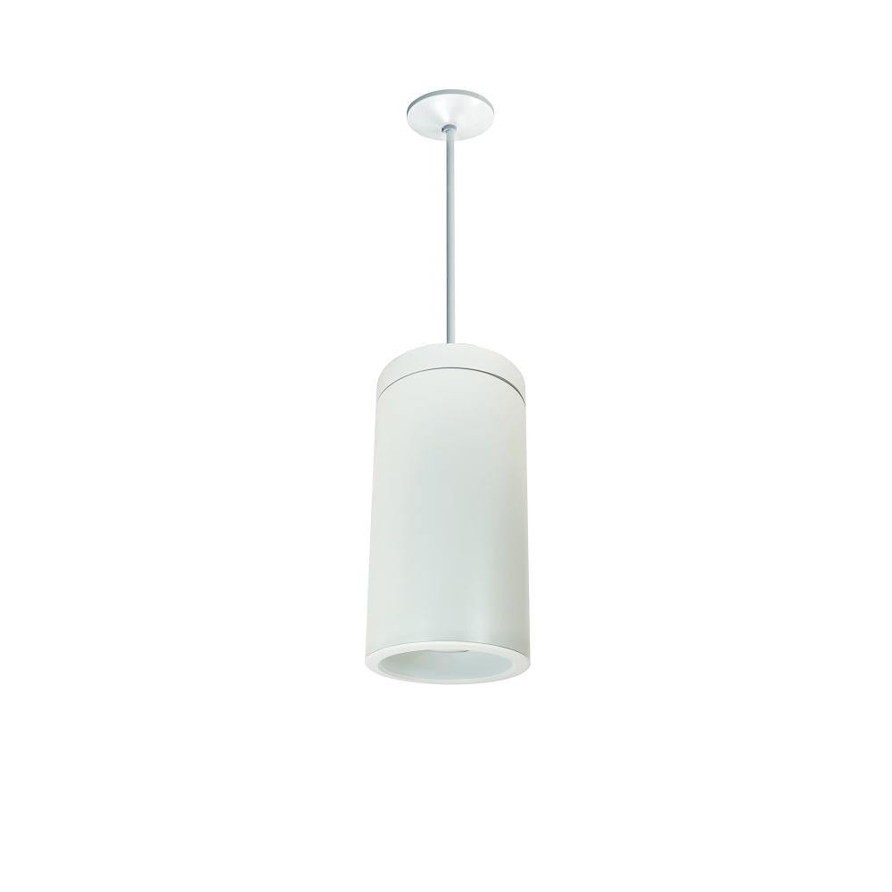6&#34; Cobalt Pendant Mount Cylinder, White, 1000L, 3000K, White Reflector, 120V Triac/ELV Dimming