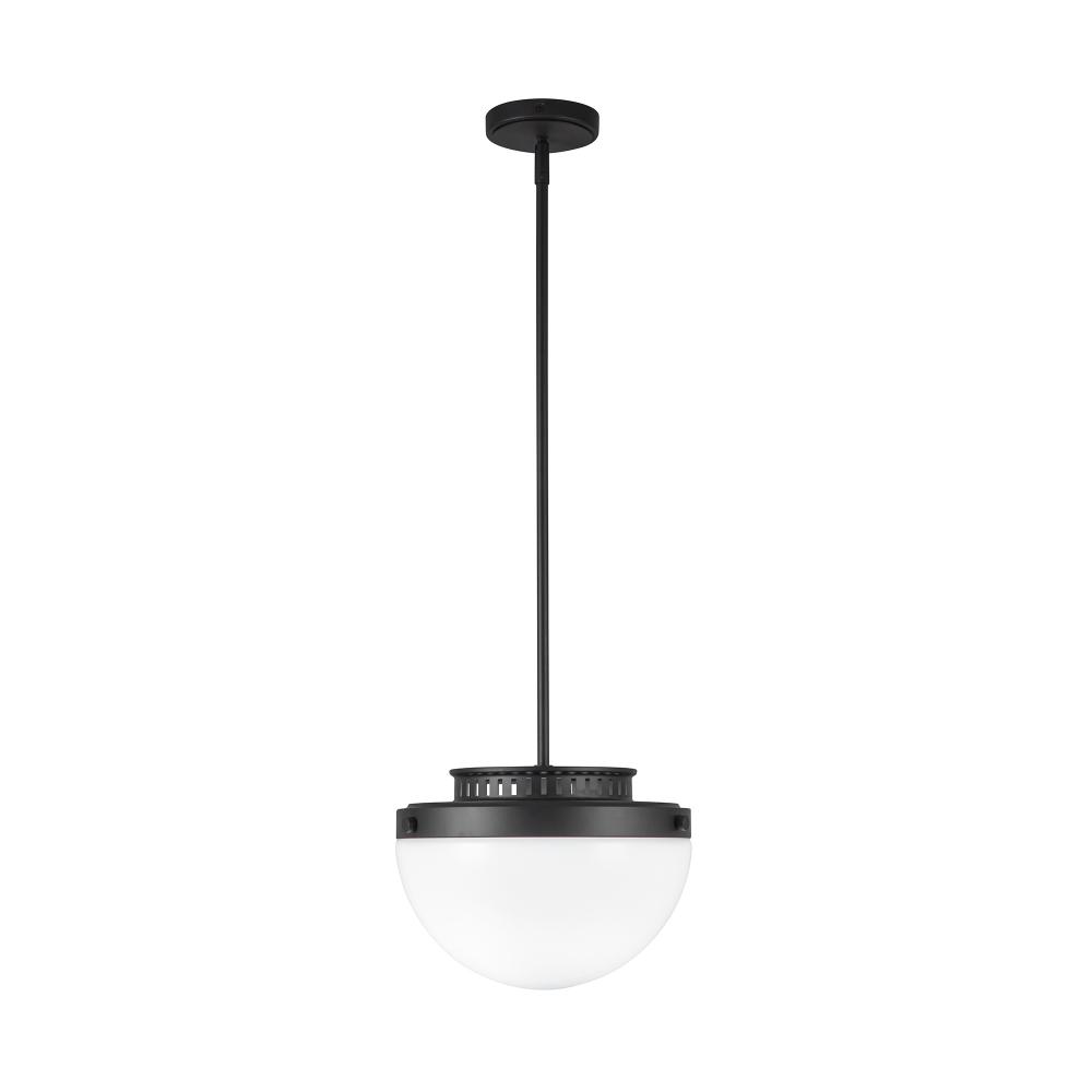 Dahlia 1 Light Pendant 12&#34;, Black