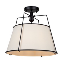 Artcraft SC13362BK - Pullman Collection 3-Light Semi-Flush Mount Black E-12 base