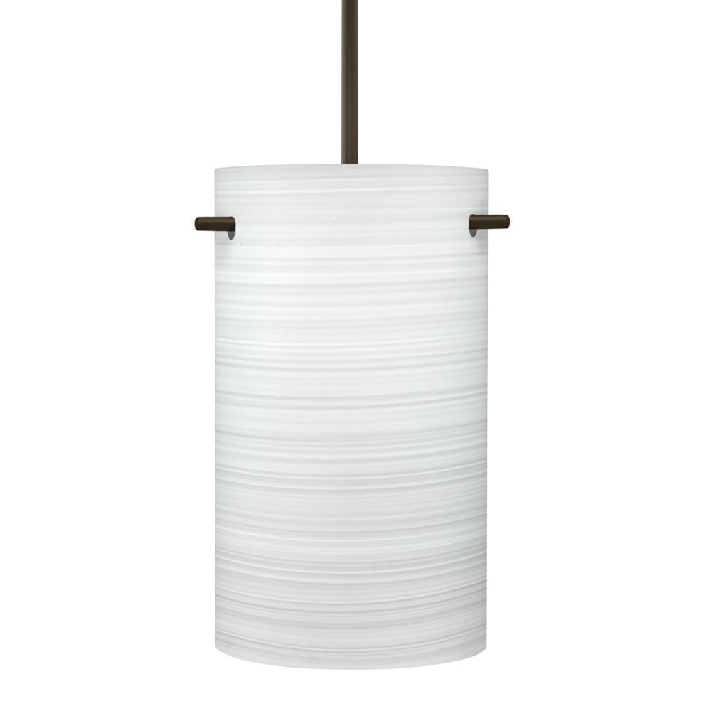 Besa Tamburo 5 Pendant, Chalk, Bronze Finish, 1x11W LED