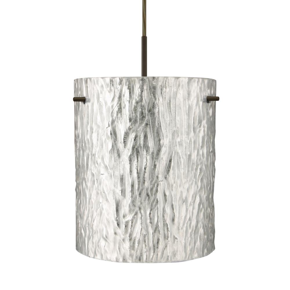 Besa Tamburo 8 Pendant, Stone Gold Foil, Bronze Finish, 1x11W LED