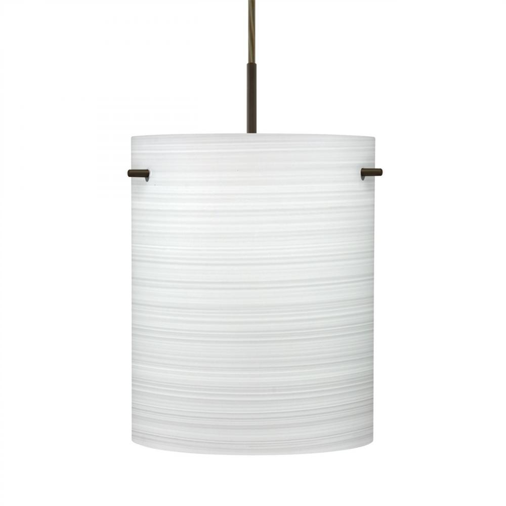 Besa Tamburo 8 Pendant, Chalk, Bronze Finish, 1x11W LED