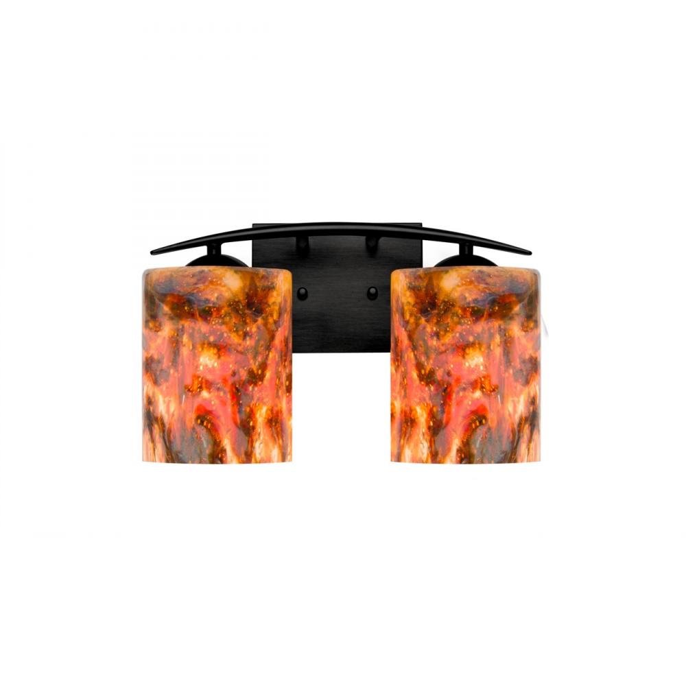 Besa, Lava Vanity, Lava, Black Finish, 2x9W LED
