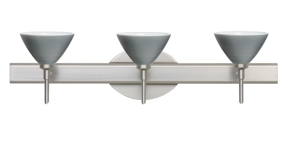 Besa Wall Domi Satin Nickel Titan 3x40W G9