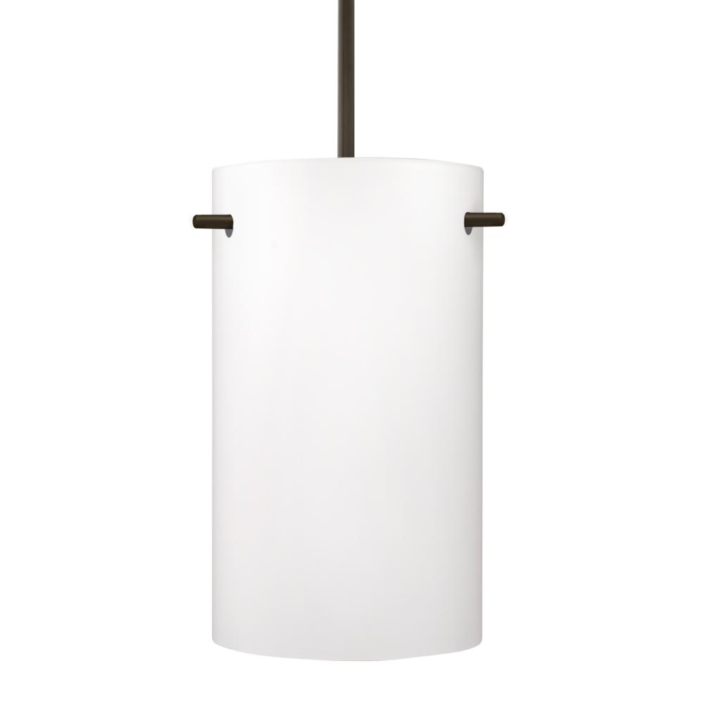Besa Tamburo 5 Pendant, Opal Matte, Bronze Finish, 1x11W LED
