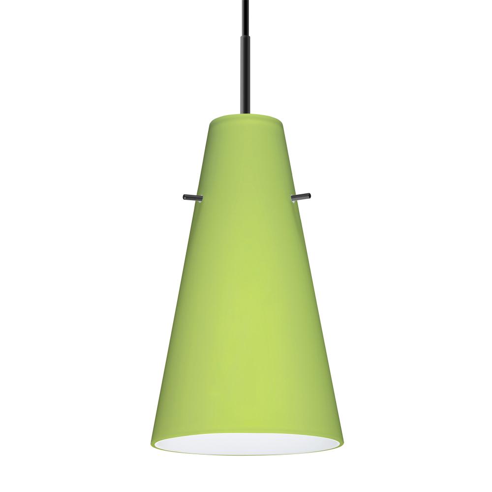 Besa Cierro Pendant For Multiport Canopy Black Chartreuse 1x9W LED