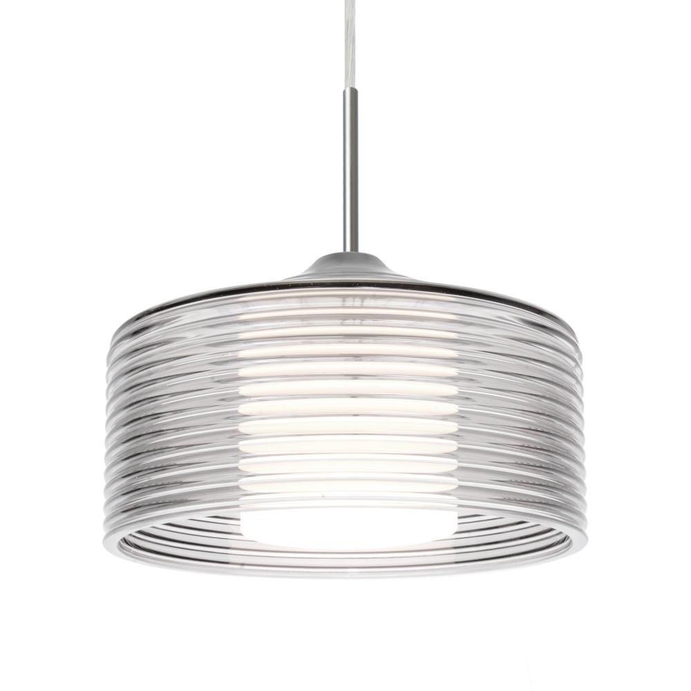 Besa Belu Pendant for Multiport Canopy, Clear Shade, Black Finish, 1x5W LED