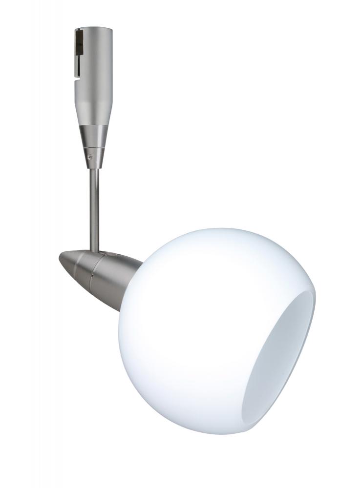 Besa Spotlight With 6&#34; Stem Palla 3 Satin Nickel Opal Matte 1x35W Halogen Mr11