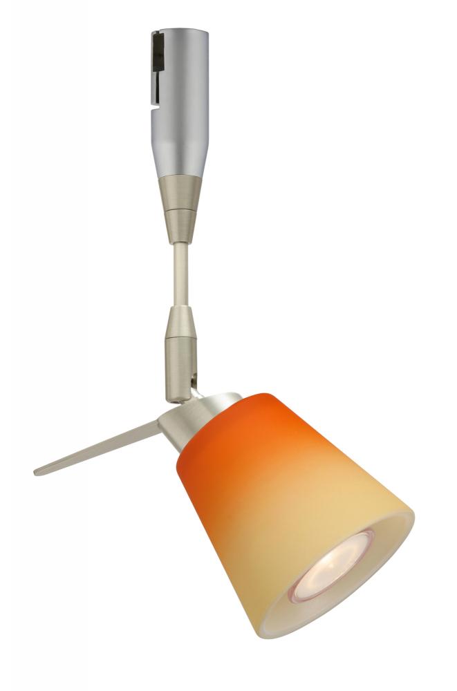 Besa Spotlight With 12&#34; Stem Canto 3 Satin Nickel Bicolor Orange/Pina 1x35W Halogen M