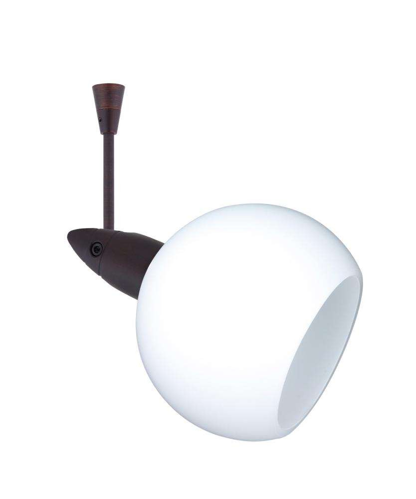 Besa Spotlight With 18&#34; Stem Palla 3 Bronze Opal Matte 1x35W Halogen Mr11