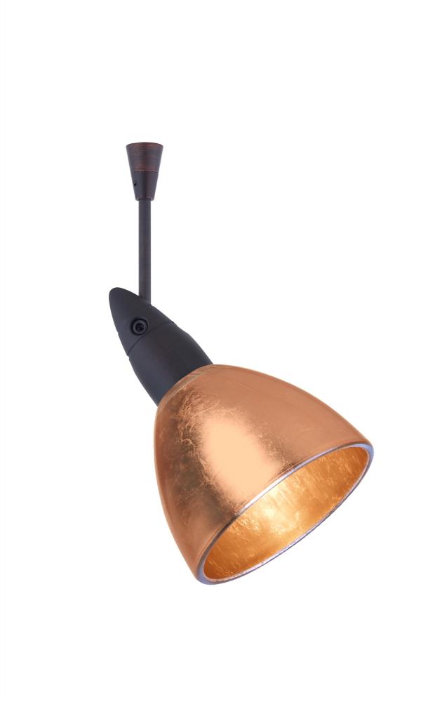 Besa Spotlight With 18&#34; Stem Divi Bronze Copper Foil 1x50W Halogen Mr16