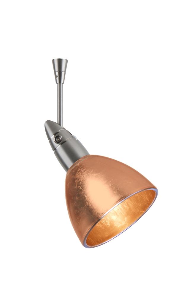Besa Spotlight With 18&#34; Stem Divi Satin Nickel Copper Foil 1x50W Halogen Mr16