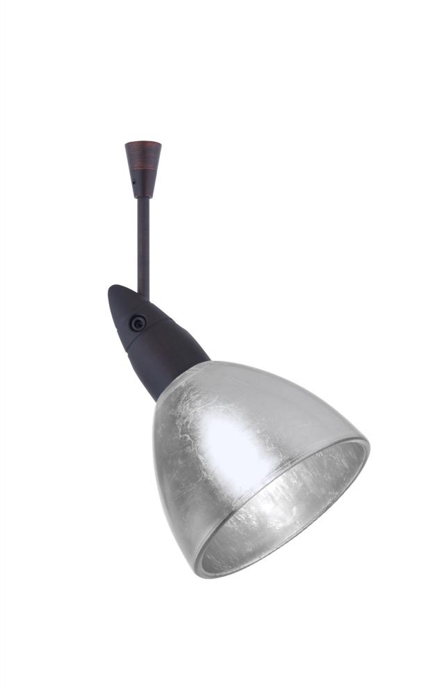 Besa Spotlight With 6&#34; Stem Divi Bronze Silver Foil 1x50W Halogen Mr16