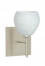 Besa Lighting 1SW-560560-SN-SQ - Besa Wall With SQ Canopy Tay Tay Satin Nickel Cocoon 1x40W G9