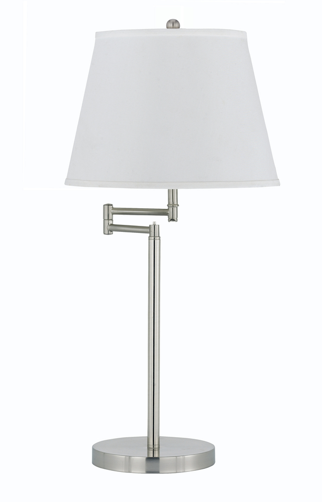 28&#34; Height Metal Table Lamp in Brushed Steel