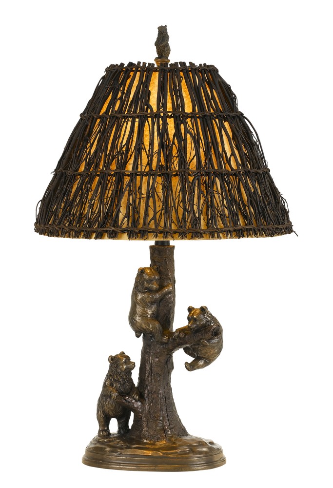 29.5&#34; Height Resin Table Lamp in Cast Bronze