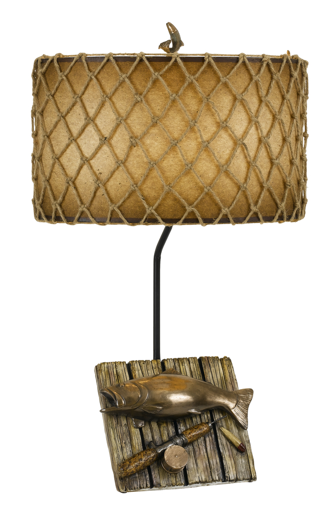 31&#34; Height Resin Table Lamp in Cast Bronze