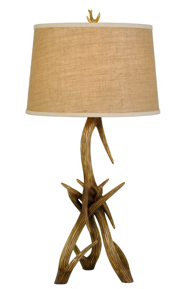 33.25&#34; Height Resin Table Lamp in Antler Finish