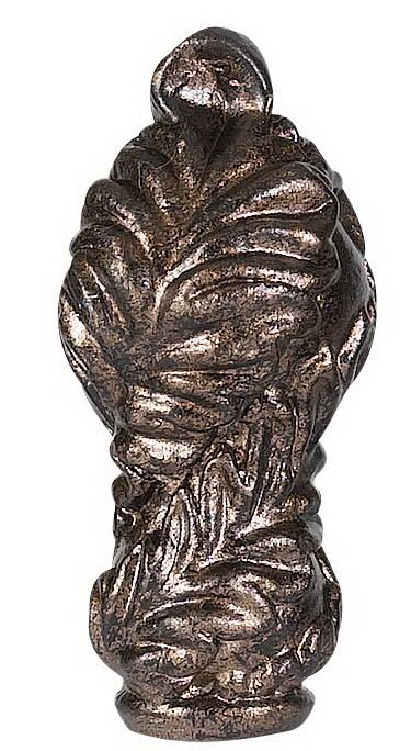 2.5&#34; Metal Cast Finial in Rust Finish