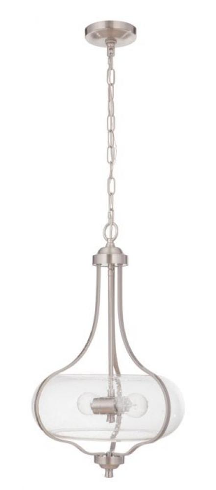 Serene 2 Light Pendant in Brushed Polished Nickel