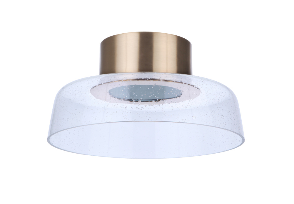 Centric 12.5&#34; LED Flushmount in Satin Brass