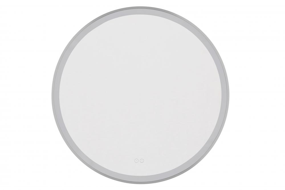 32&#34; Framed Round LED Mirror with defogger, dimmable 3CCT 3000-5000K