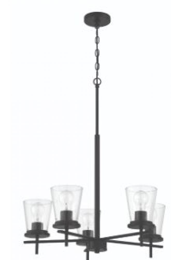Connell 5 Light Chandelier in Flat Black