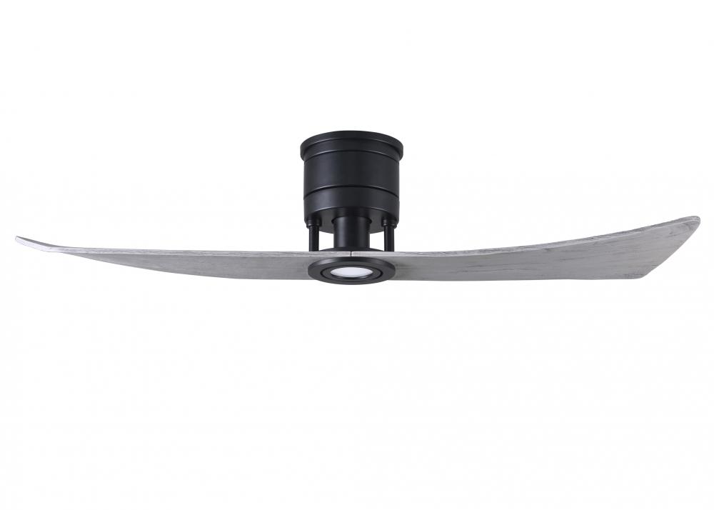Lindsay ceiling fan in Matte Black finish with 52&#34; solid barn wood tone wood blades and eco-fr