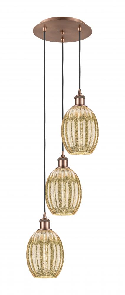 Preston Bulb - 3 Light - 13 inch - Antique Copper - Cord Hung - Multi Pendant