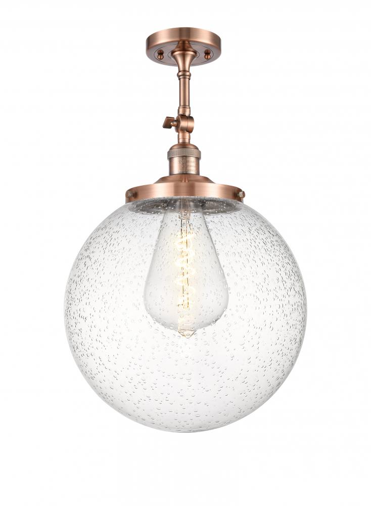 Beacon - 1 Light - 14 inch - Antique Copper - Adjustable Semi-Flush Mount