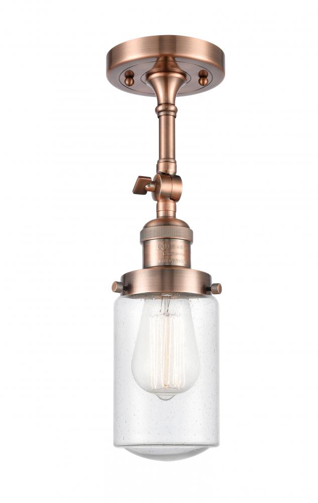 Dover - 1 Light - 5 inch - Antique Copper - Adjustable Semi-Flush Mount