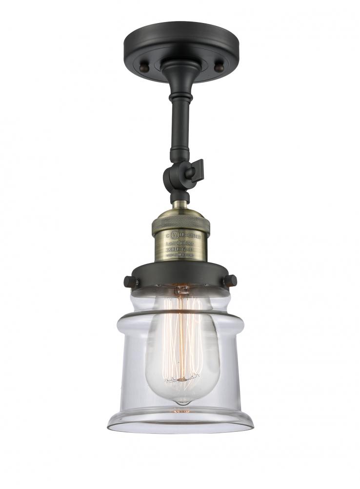 Canton - 1 Light - 5 inch - Black Antique Brass - Adjustable Semi-Flush Mount