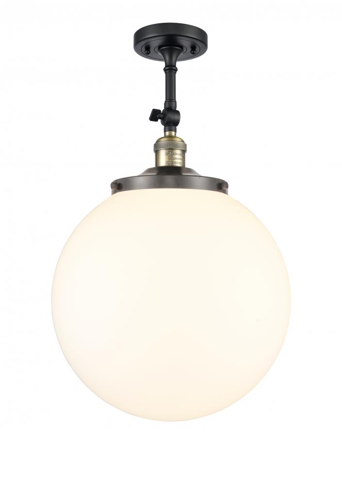 Beacon - 1 Light - 14 inch - Black Antique Brass - Adjustable Semi-Flush Mount