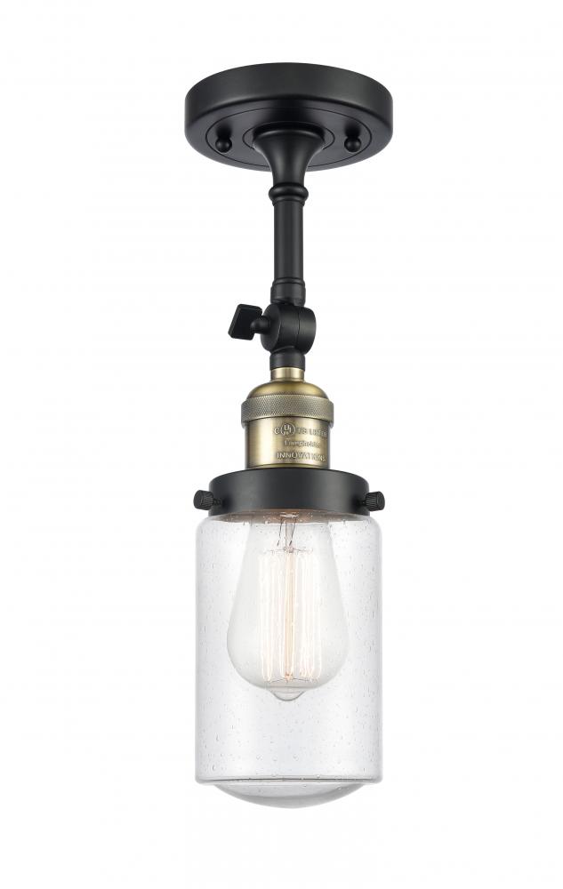 Dover - 1 Light - 5 inch - Black Antique Brass - Adjustable Semi-Flush Mount