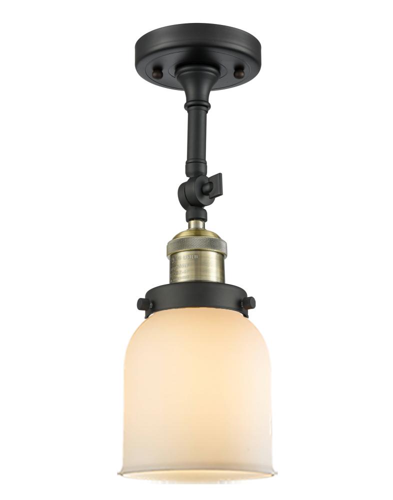 Bell - 1 Light - 5 inch - Black Antique Brass - Adjustable Semi-Flush Mount