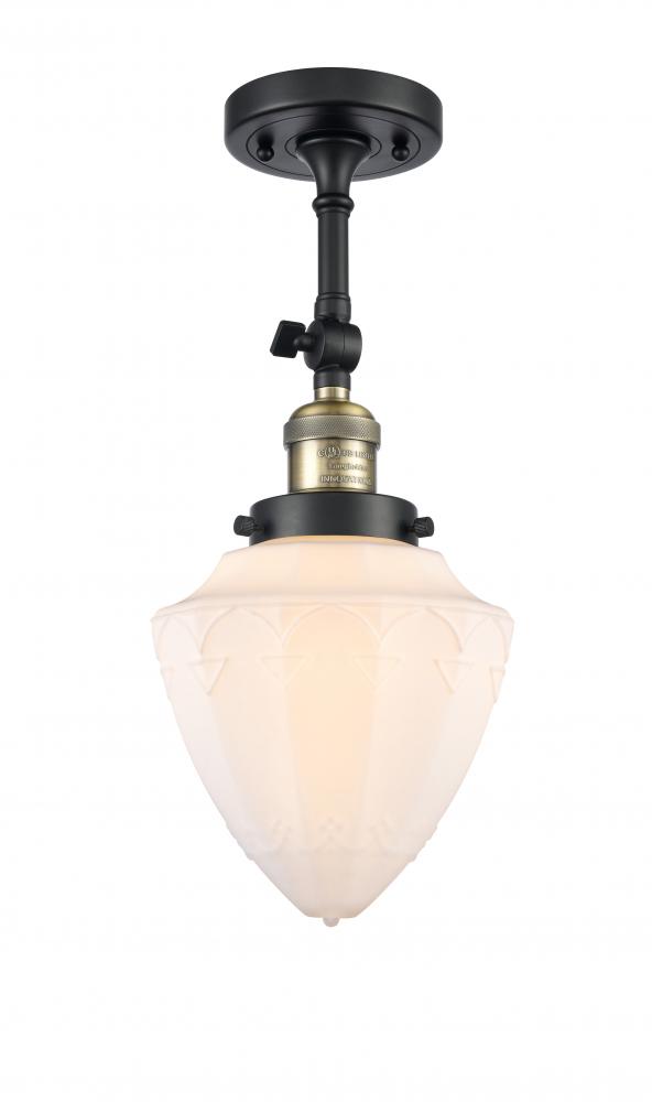 Bullet - 1 Light - 6 inch - Black Antique Brass - Adjustable Semi-Flush Mount