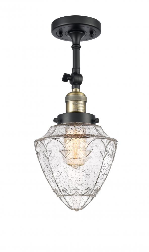 Bullet - 1 Light - 6 inch - Black Antique Brass - Adjustable Semi-Flush Mount