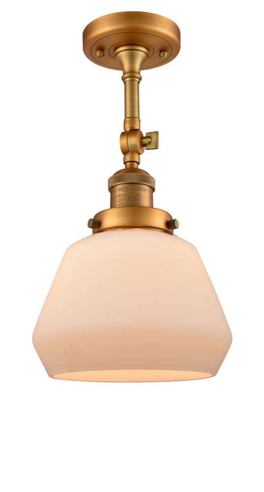 Fulton - 1 Light - 7 inch - Brushed Brass - Adjustable Semi-Flush Mount