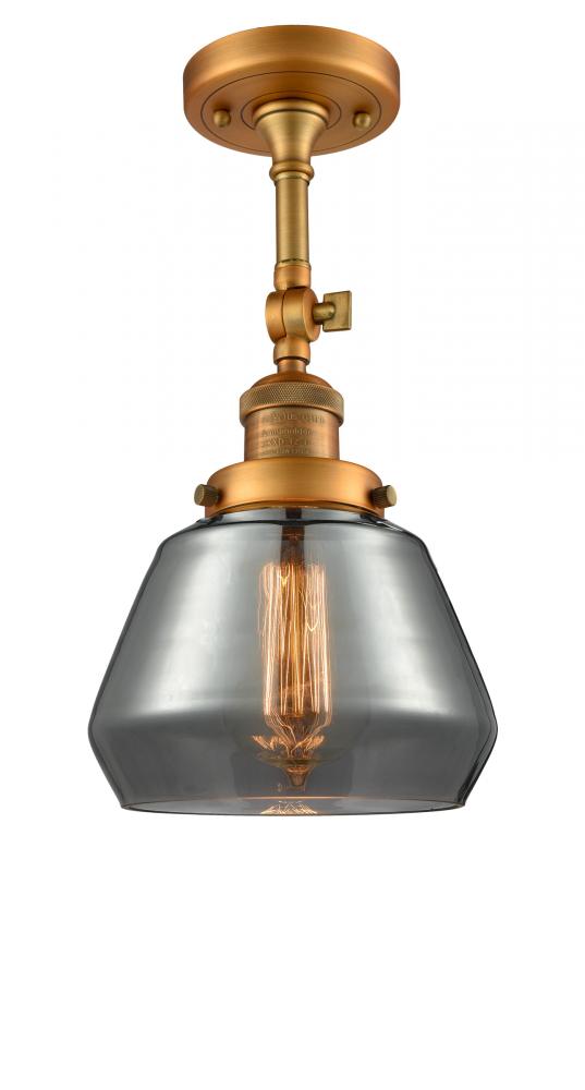 Fulton - 1 Light - 7 inch - Brushed Brass - Adjustable Semi-Flush Mount