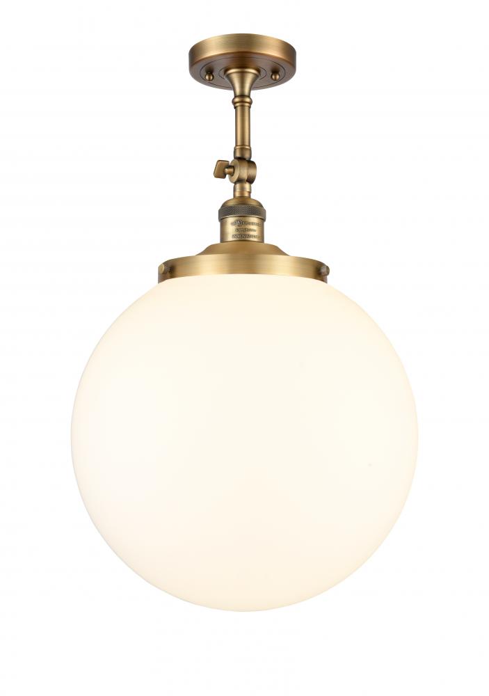 Beacon - 1 Light - 14 inch - Brushed Brass - Adjustable Semi-Flush Mount