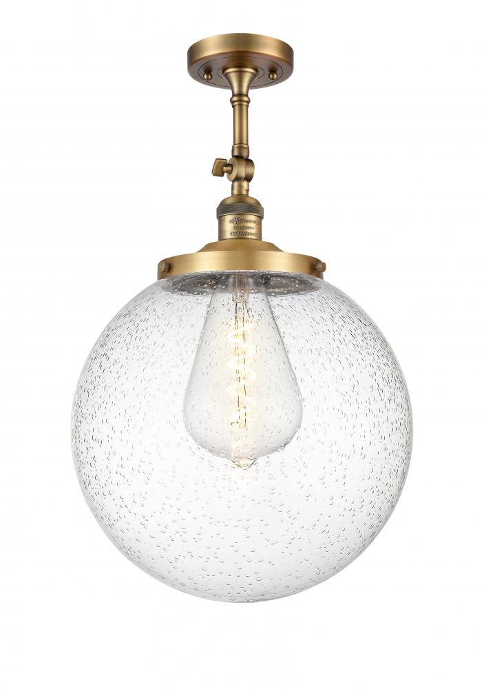 Beacon - 1 Light - 14 inch - Brushed Brass - Adjustable Semi-Flush Mount
