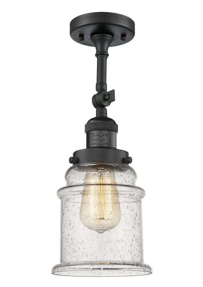 Canton - 1 Light - 6 inch - Matte Black - Adjustable Semi-Flush Mount