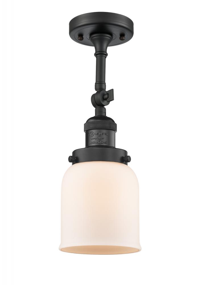 Bell - 1 Light - 5 inch - Matte Black - Adjustable Semi-Flush Mount