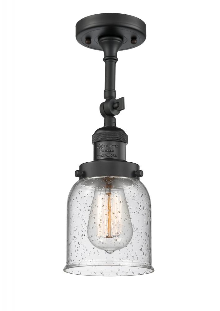 Bell - 1 Light - 5 inch - Matte Black - Adjustable Semi-Flush Mount
