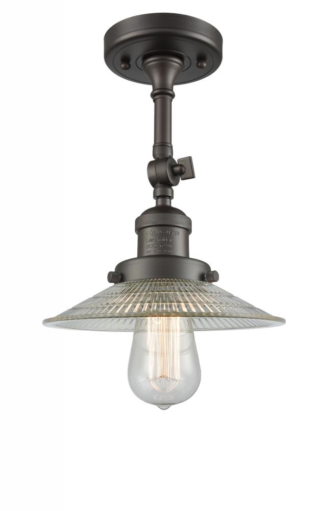 Halophane - 1 Light - 9 inch - Oil Rubbed Bronze - Adjustable Semi-Flush Mount