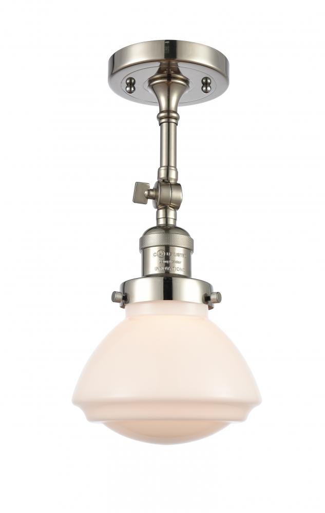 Olean - 1 Light - 7 inch - Polished Nickel - Adjustable Semi-Flush Mount