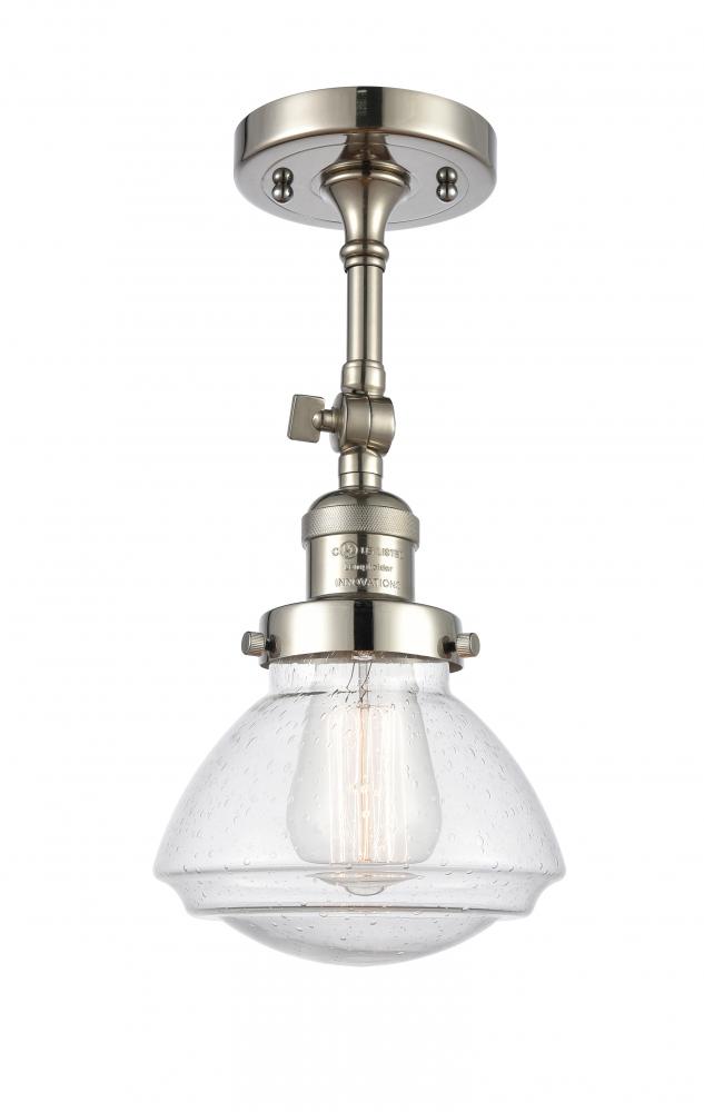 Olean - 1 Light - 7 inch - Polished Nickel - Adjustable Semi-Flush Mount